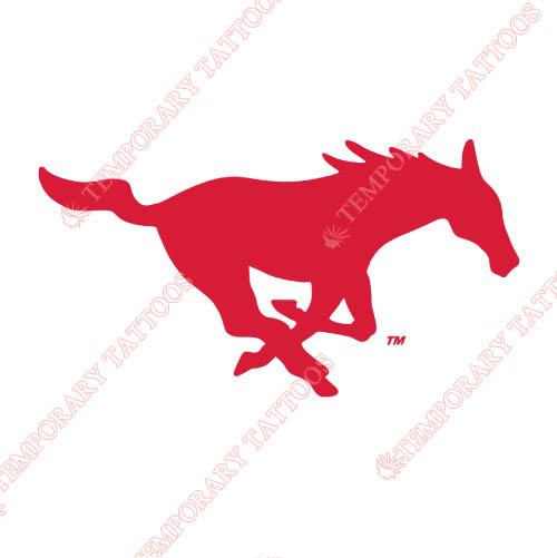 Southern Methodist Mustangs Customize Temporary Tattoos Stickers NO.6301